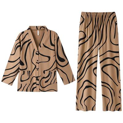 睡衣女士春秋款纯棉长袖家居服