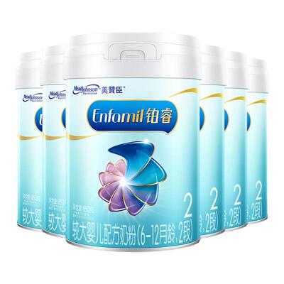 美赞臣铂睿2段6-12月含DHA较大婴儿配方牛奶粉909g*12罐