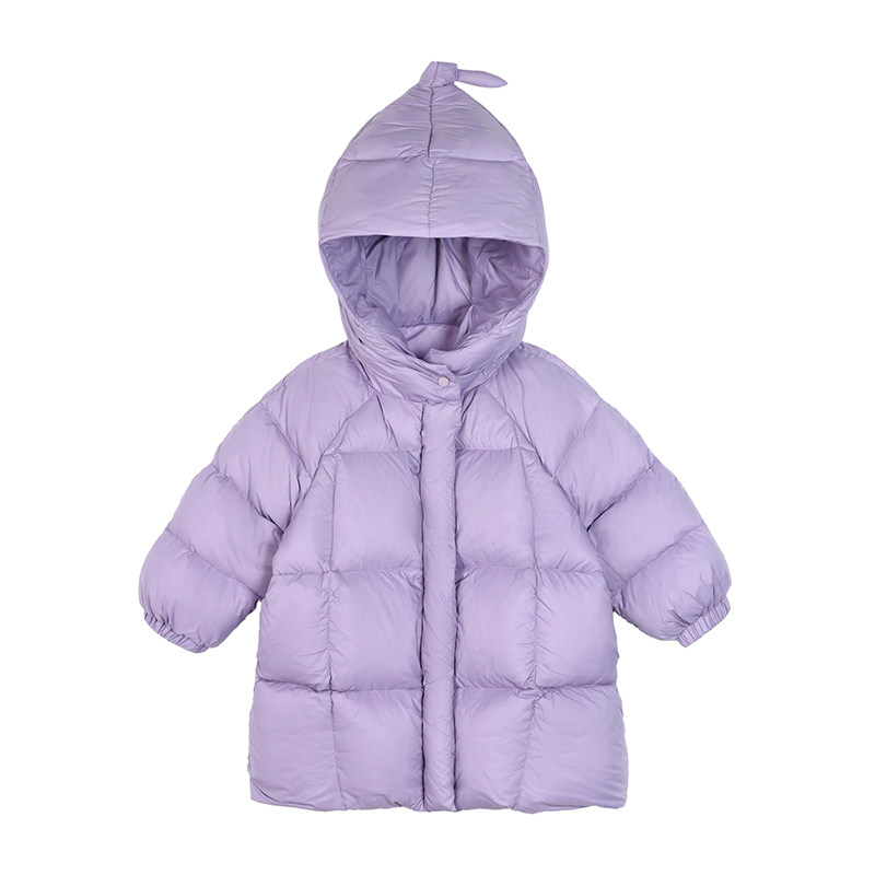 小O宝Okids童装宝宝羽绒服女中长款玉米2025冬女童800蓬加厚外套