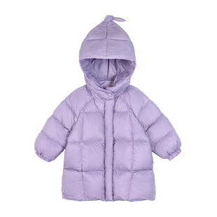 小O宝Okids童装宝宝羽绒服女中长款玉米2025冬女童800蓬加厚外套