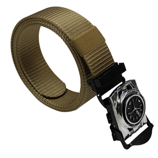 3.5厘米宽 腰带男款加厚耐用按压式平滑扣帆布尼龙编制裤带老款式