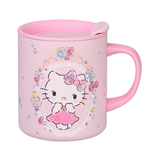 HelloKitty保温马克杯带盖办公室咖啡杯不锈钢牛奶杯儿童水杯家用