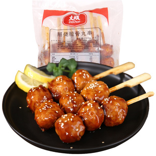 大成照烧脆骨丸便利店速冻日式炭烧脆骨鸡肉丸子鸡肉串速食品800g
