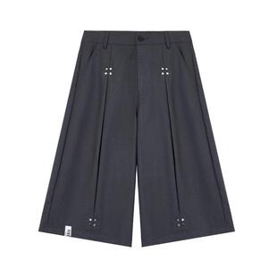 it :5cm/FIVECM西装阔腿裤男女2025新款宽松短款休闲裤七分裤潮