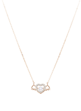 守护你的热爱；天使跳动的心项链