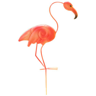 欧式铁艺铁皮火烈鸟ins插件花园装饰花插摆件爬藤架zakka园艺杂货