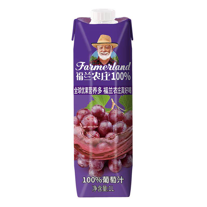 福兰农庄100%葡萄汁果汁饮料