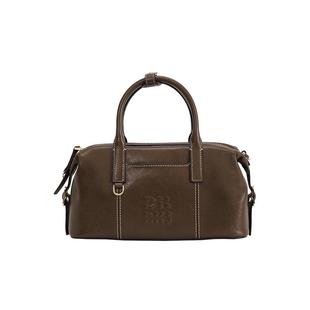 【新年礼物】迪莱克丝植鞣皮波士顿包保龄球包通勤女包斜挎手提包