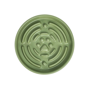 Miapet创意猫爪环形图案宠物慢食盘陶瓷猫碗狗碗舔食盘防噎缓食盆