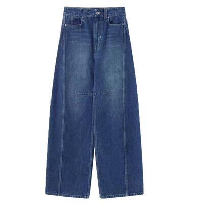 女牛仔裤秋冬新款直筒香蕉裤长裤