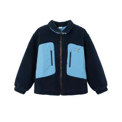 PUMA彪马绒外套童装秋冬加厚便服
