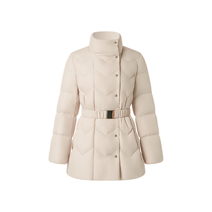 OBEG欧碧倩冬季立领绗线鹅绒羽绒服时尚收腰外套50504536