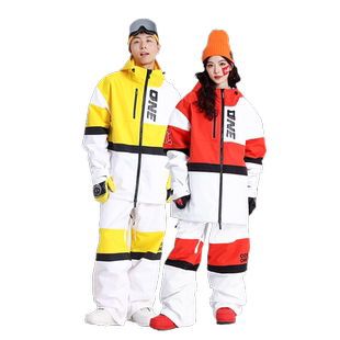 COSONE新款单板滑雪服男女套头加棉保暖滑雪衣裤情侣滑雪服套装