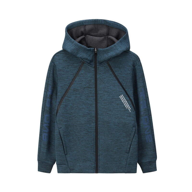 361度连帽开襟卫衣男装正品春秋新品运动服男卫衣361男针织外套