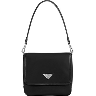 妙迪黑色小拎包斜挎包包女职场通勤高级感质感女士邮差单肩腋下包