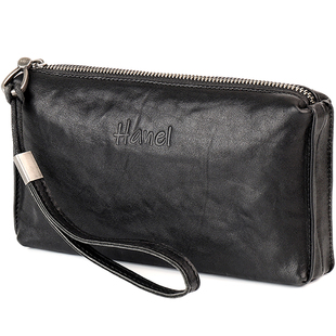 手拿包男士真皮休闲头层牛皮长手机钱包大容量潮流小手包新款街头