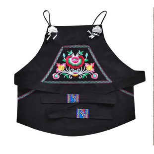 少数民族围腰原创设计民族风刺绣围裙挂脖布依族肚兜女饰品腰饰