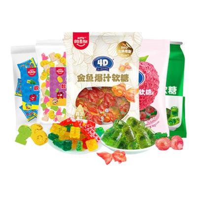 阿麦斯4d爆浆汁水果味夹心软糖