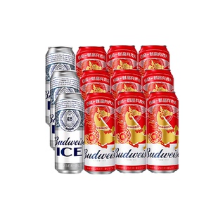 百威啤酒组合装12听整箱 (醇正450ml*9听+冰啤500ml*3)