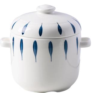 日式燕窝炖盅罐隔水炖家用一人份陶瓷汤盅蒸蛋碗带盖瓦罐汤盅汤碗