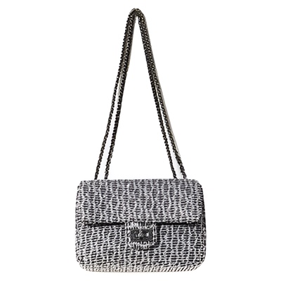 WSP06217  茉莉雅集 意大利香*风花呢羊皮优雅通勤单肩背包