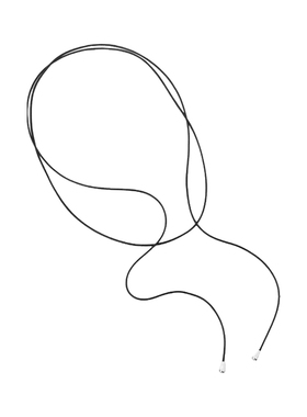 挽里fever同款黑绳绑带锁骨链