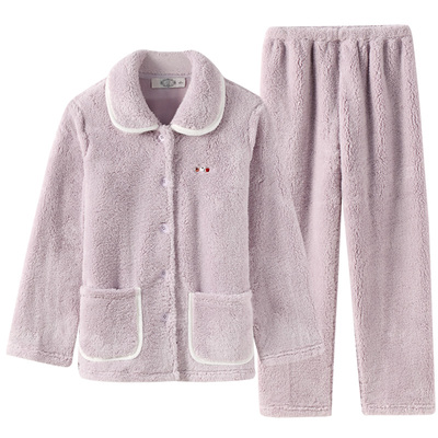 美标女士复合舒棉绒长袖套装