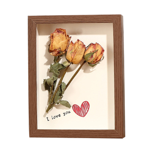 手工diy三顿半咖啡罐收藏框立体中空相框玩具玩偶手办干花收纳框