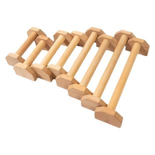 包邮街健俄挺式支架单双杠木制俄挺倒立练习实木俄挺俯卧撑支架