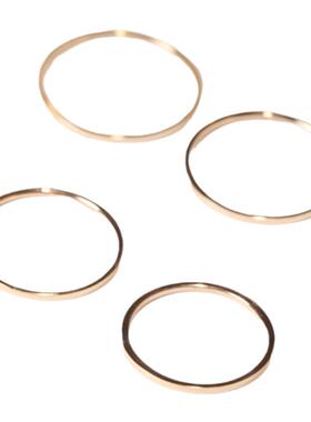 玫瑰金光面超细戒指素韩版百时尚