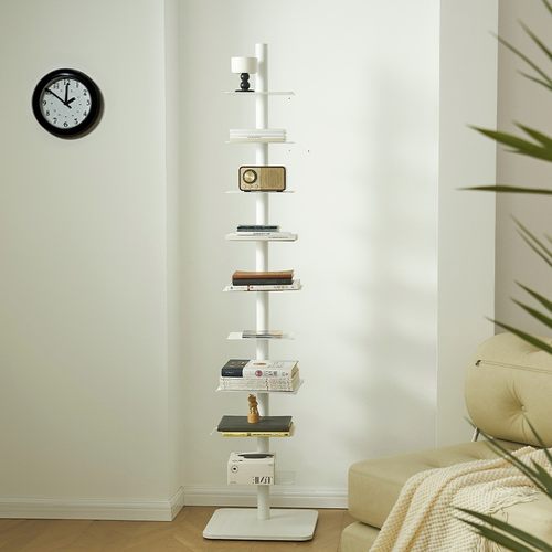 意大利简约个性轻奢DNA螺旋置物架书柜客厅落地旋转创意隐形书架