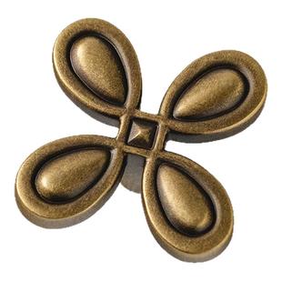 黄铜柜门拉手创意四叶草抽屉衣柜门橱柜单孔北欧柜子纯铜轻奢把手