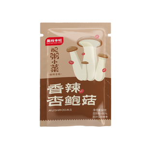 曼玲粥店 杏鲍菇 60g*6袋 香辣开胃佐餐小菜泡菜开袋即食零食
