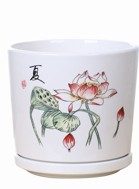 陶瓷欧式风清仓高款蝴蝶兰花盆