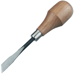 啄木鸟木刻雕刻刀实木柄刀头锋利短粗握感好操控圆弧平口斜口角刀