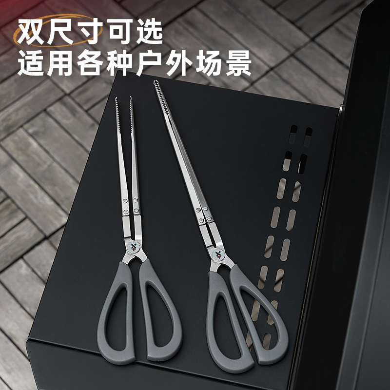 烧烤炭夹子加长炭夹木炭火钳不锈钢炭夹厨房户外常用碳夹环卫工具