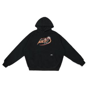 NICEID NICE运动卫衣加绒男女秋冬潮流休闲宽松连帽圆领套头上衣