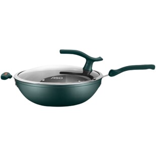 爱仕达32CM翡翠石无油烟不粘锅麦饭石炒锅家用平底锅炒锅CL32V3Q