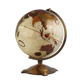 【天屿】仿古中英文美式复古地球仪32CM大号轻奢办公室桌面摆件家具装饰工艺品高端礼物生日地球模型大尺寸
