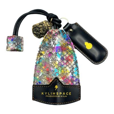 KYLINSPACE潮真蛇皮汽车钥匙包适用奔驰宝马奥迪法拉利保时捷大众