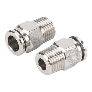 直通不锈钢304快速快插 PC气动工具高压气泵配件气管接头带外螺纹