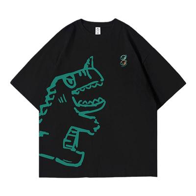 国潮设计感小恐龙短袖T恤男潮