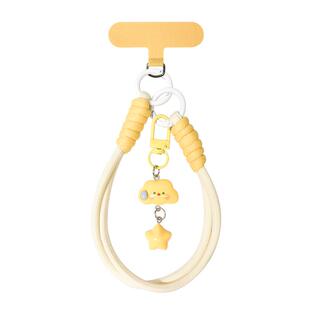 手机挂绳手腕款固定贴片手机链编织云朵彩绳短款手机壳挂绳可手提防丢手绳挂手腕挂件腕带彩色云彩时尚女款