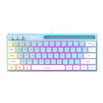 狼蛛F3061机械手感办公小型键盘有线一体式卡槽笔记本台式机电脑