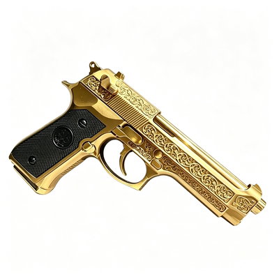 新版AQK伯莱塔92F浮雕全行程玩具枪生化武士之刃成人下场发射器