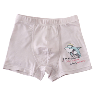 妈咪印象儿童纯棉平角内裤莫代尔男童四角短裤卡通抑菌无骨三角裤