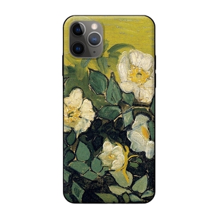 适用于苹果小米OPPO华为VIVO荣耀复古油画风野玫瑰梵高名画手机壳