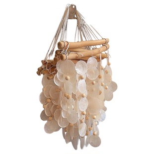 双孔无孔贝壳圆片DIY手工画贴片珠帘婚庆道具贝壳灯饰片云母贝片