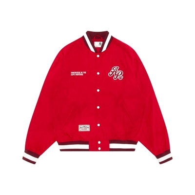 Aape字母刺绣美式复古棒球服外套