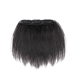 发际线假发片男士卡子款前额m型刘海假发贴全真发男款男生补发片